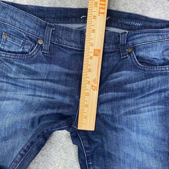 7 For All Mankind Jeans Womens 26 Roxanne Dark Blue Skinny Stretch Denim 30x31 - Picture 9 of 13